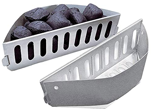 GriHero Holzkohlekorb, Holzkohle Fuel Halter BBQ-Zubehör Kompatibel für Weber 7403, Weber 57 cm Kesselzubehör, Weber One-Touch Holzkohle und Smoker-Pellet-Gasgrill