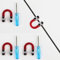 wolfman 3Pcs Bogenschießen D Loop Metall D Ring U Nocke Ring für Daumen Tigger Release Bogenschießen Compound Bogen String Release Nocke Schleife Schnalle Jagd Zubehör (rot)