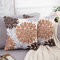 2er Set Kissenbezug 45 x 45cm Kissenhülle Moderne Abstrakte Dahlie Muster Dekorativer Dekokissen Sofakissen Couchkissen Blumen Kissenbezüge für Wohnzimmer Schlafzimmer Sofa Stuhl, Braun Grau
