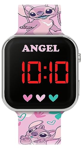 Disney Lilo and Stitch LAS4087 - Orologio con cinturino a LED, rosa, misura unica, Cinturino