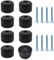 Pafnisoin Furniture Feet Black 8 PCS Round Ø 50 x H 30 mm Plastic Feet for Cabinet, Sofa, Chair