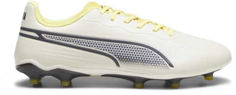 PUMA Unisex King Match Fg/AG Leichtathletik-Schuh, Alpine Snow Asphalt Yellow Blaze, 42 EU