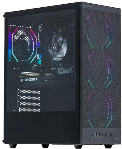 Veno Scorp Gaming PC AMD Ryzen 5 5500 Processor Nvidia RTX 4060 8GB Graphics Card - 32GB 3200MHz Ram - 1TB NVMe SSD - 800W PSU - Windows 11 - WiFi - Titan 4