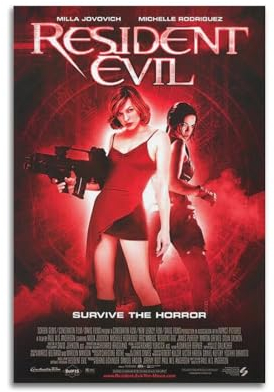 VZRSQZK Filmposter Resident Evil, dekoratives Gemälde, Leinwand-Wandposter und Kunstdruck, modernes Familienschlafzimmer-Dekor-Poster, 50 x 75 cm