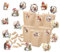 Adventskalender zum Befüllen : 2023 DIY Adventskalender Zahlen Sticker zum Selbstbefüllen groß mit 24 Adventskalender Kraftpapier Tüten Waldtiere Eichhörnchen