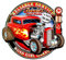 DiiliHiiri Schild Hot Rod - Metallschild Garage Vintage (32 x 30 cm) - Metallschild Retro Antik Stil - Bardekoration - Vintage Furnier - Werkstatt Mechanisch - Garage - (9054) Rot (Hot Rod)