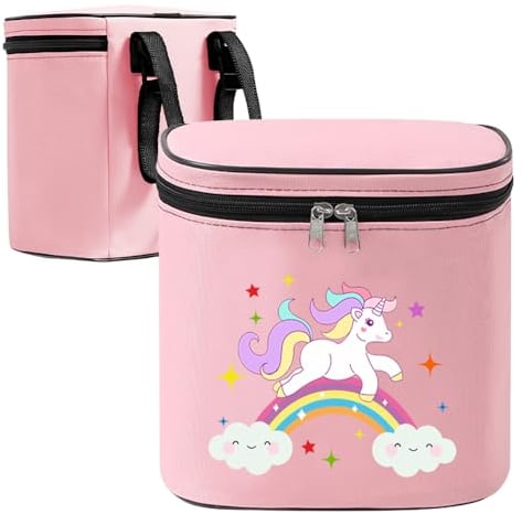 Fahrradtasche Kinder Mädchen, Rosa Einhorn Lenkertasche Fahrrad Kinder wasserdichte Fahrradkorb Kinder für Laufrad Dreirad Scooter