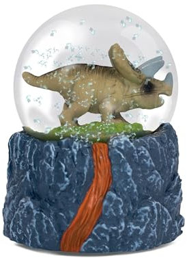 Water Globe - Triceratops von Deluxebase. Dinosaurier-Schneekugel mit Kunstharzfigur und gegossenem Sockel. Großartige Heimdekoration, Ornamente und Geschenke.