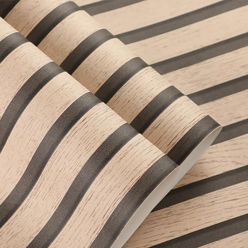 Baketron Natural Brown Wood Slat Wallpaper Wooden Wall Panels Textured Wood Grating Wallpaper Slat Wall Panelling Wood Effect Wallpaper Adults Boys Bedroom Living Room Lounge Study