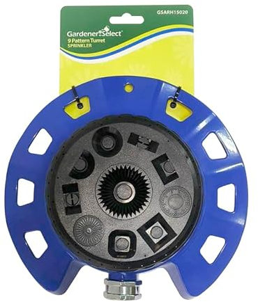 Gardener Select® Sprinkler mit 9 Mustern, Verstellbarer Rasensprenger mit Mehreren Mustern für Kinder, Gärten, große und kleine Höfe