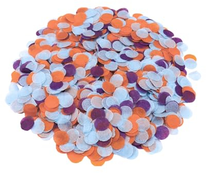 GoldRock Konfetti Hochzeit Geburtstag,6000 Stk Halloween Tischdeko Orange,Streudeko Geburtstag Konfetti Bunt,Konfettikanone Papier,Luftschlangen Confetti für Karneval,Taufe,Weihnachten,Silvester Deko