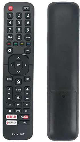 VINABTY EN2X27HS Mando a Distancia de Repuesto Aptos para Hisense Smart TV HE75K700UXWTS3D HE65N3000UWTS HE65K5510WTS HE65K5510UWTS HE65K5500WTS HE65K5500UWTS0A01 HE65K5500UWTS0100 H55MEC7050