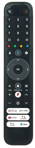 RC833 GUB2 Telecomando vocale sostituito Adatto per TCL C64K Series QLED Smart TV 4K UHD TV 43C645K 50C645K 55C645K 65C645K 85C645K 98C655 85C655 75C655 75C645K 65C655