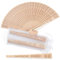 JONZIN Personalised Hand Fan Folding - Custom Wooden Folding Fan Engraved Text Wedding Fans for Party Props Bridal Shower Wedding Gifts for Guests Bulk