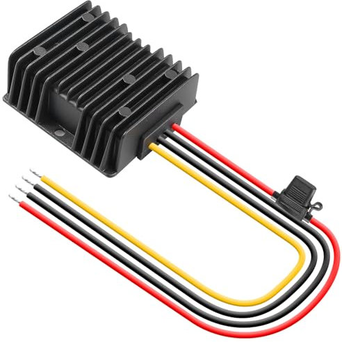 Convertitore di tensione DC 24 V a 12 V, 20 A, 240 W, con fusibile, stabilizzatore di tensione impermeabile IP68, limitatore di tensione per auto, motore ventola, camion, barca