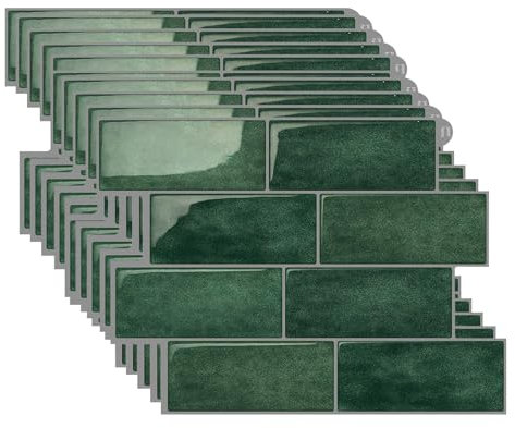 Paraschizzi Cucina Adesivo,10PCS 11.56 x 8.38 3D Adesivi per Piastrelle,Impermeabile a prova di olio Autoadesivo Decorazione,Facili da Staccare e Applicare Adesivi per Bagno Cucina Parete