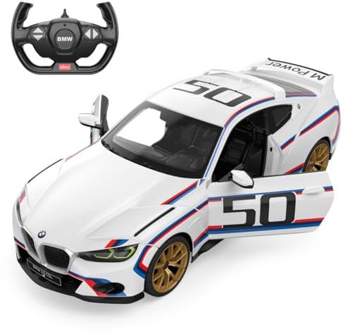 RASTAR 1/14 BMW 3.0 CSL RC Car BMW Remote Control Toy Car for Kids, White 2.4G