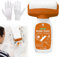 SKIKHN Brosse Roulante de Réparation Murale, 500g Retouche Peinture Blanc Mur,Brosse à Rouleau Avec pâte de RéParation Murale Gants, Petit Portable Peinture de Réparation Murale pour Taches