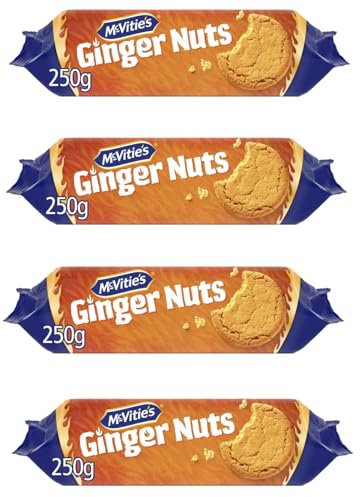 McVitie's Ginger Nuts Biscuits 250g (4 Pack) | By NAEM
