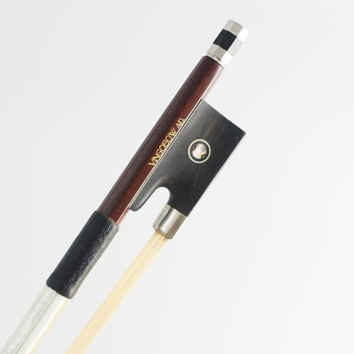 VINGOBOW Brazilwood Violin Bow (3/4) Size 69 cm Advanced Level Parisian Eyes Ebony Frog 4 3 Three Quarters Sweet Sound Natural Horse Hair