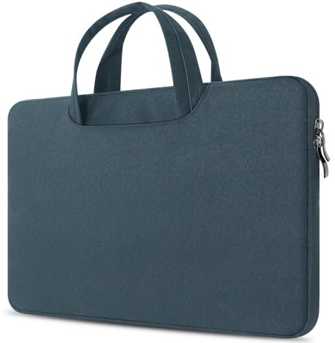 ProElife Custodia per laptop da 14 pollici con maniglia per MacBook Pro 14 M4 M3 M2 M1 Pro/Max 2024-2021 accessorio semplice borsa portatile impermeabile custodia da viaggio (nero), blu navy, 13.3-14