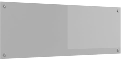 vidaXL Küchenrückwand Hellgrau 110x40x0,6 cm Hartglas
