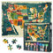 Jigsaw Puzzles of 1000 Pieces USA Map Illustration Artwork Puzzle States and Capitals Educational Puzzle Game Toys for Boys & Girls Relaxing and Stress Relief Family Activity(27.5x19.7in)