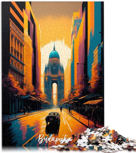 1000-teiliges Puzzle für Erwachsene Artsy Budapest Lernpuzzle Heimkunstdekor für Teenager ab 14 Jahren 26x38cm