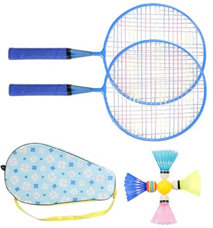 Set Di Racchette Da Badminton - Set Badminton Per Giardino Con Volani E Racchette - Attrezzatura Completa Leggera Per Bambini Ragazzi E Sport All’Aperto