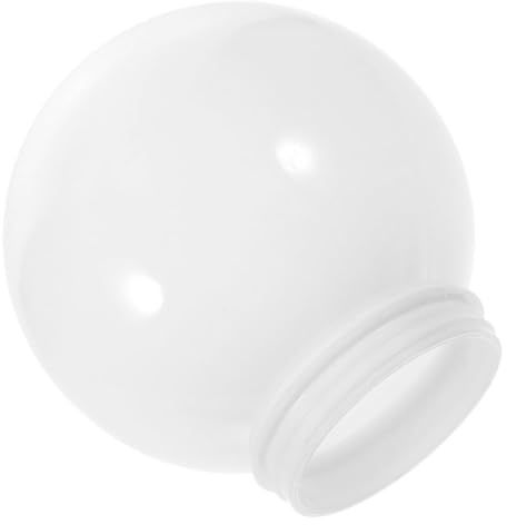 Acryl Kugellampenschirm 12cm Weiß für Garten und Terrasse | Ersatz für Pendelleuchten, Milchige Kugelform, Robust und Bruchsicher, Sanftes Licht