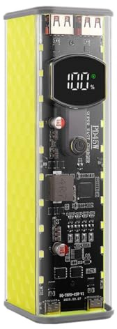 Remingtape 8 ranuras 18650 Power Bank Carcasa PD 45W Carga Rápida DIY Caja de Batería Soporte Celdas Carcasa Sin Soldar para Portátil Amarillo
