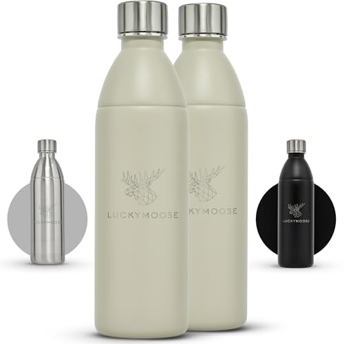 Luckymoose Infinity Edelstahlflasche (1,1L) kompatibel mit SodaStream DUO & TERRA Wassersprudler – Umweltfreundlich, Bruchsicher und Spülmaschinenfest – hochwertiger 304 Edelstahl statt Plastik