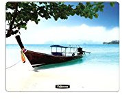 Fellowes Square Brite Mat Mouse Pad - Beach Shore
