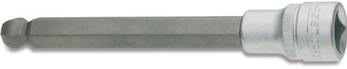 HAZET Schraubendreher-Steckschlüsseleinsatz 986KK-8, Lange Ausführung | 1/2 Zoll (12,5 mm) Vierkant hohl, Antrieb 1/2 Zoll (12,5 mm) Vierkant hohl, Abtrieb Innensechskant Profil, Klinge Sonderstahl