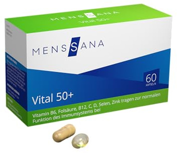 Vital 50+ MensSana – die Basisversorgung ab 50 Jahren: Vitamine, Spurenelemente und Mineralstoffe, Omega-3 und Coenzym Q10 – 60 Kapseln