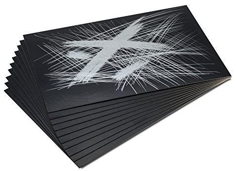 Essdee : Scraperfoil : Black Coated Silverfoil : 229x152mm : Pack of 10 Sheets