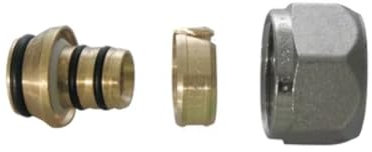 Adattatore per tubo multistrato a stringere nichelato 20x2,25-3/4 x18