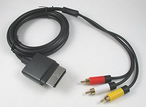 Vivi Audio® Nouveau câble AV Composite RCA pour Xbox 360 S (Noir)