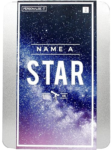Gift Republic Name a Star Gift Tin Personalised Gift Thoughtful Unique Present for Loved Ones, A4