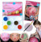 Tausendschön Bellypainting Komplett-Set, Bauchbemalung Set mit Vorlagenheft, Schwamm, Pinsel, abwaschbare Schminkfarben, Deutscher Hersteller