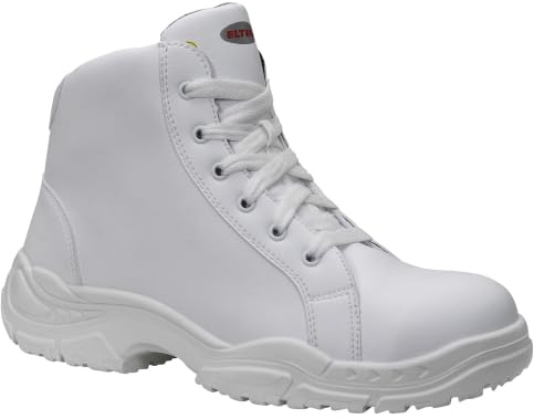 ELTEN Sicherheitsschuhe White Loop Mid ESD S2, Damen und Herren, Textil, Stahlkappe, leicht, klassisch 46, Weiß