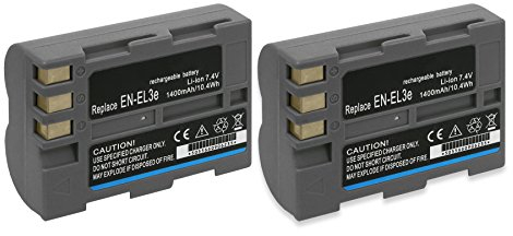 2X Batterie EN-EL3e Compatible avec Nikon D50, D70s, D80, D90, D200, D300, D300S, D700