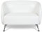 hjh OFFICE Lounge Sofa ST. Lucia Kunstleder 2-Sitzer Sofa mit weicher Polsterung, besonders bequem, 713401, Weiß