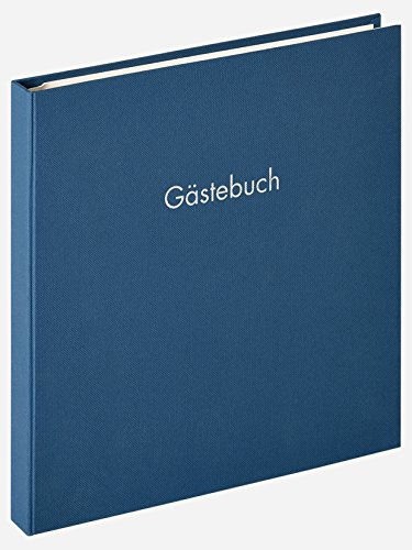 walther design Gästebuch blau 26 x 25 cm mit Prägung und Spiralbindung, Fun GB-206-L