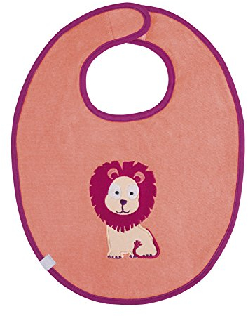 LÄSSIG Baby Kleinkind Lätzchen Medium wasserabweisend Klettveschluss/Medium Bib, Wildife Löwe