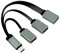 LogiLink UA0315 - USB-C (USB 3.1 Gen1 bis 5Gbps) Hub mit geradem Stecker auf 2X USB 2.0 (Typ A Buchse) + 1x USB 3.0 (Typ A Buchse), Anthrazit