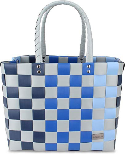 normani Einkaufstasche geflochten mit Henkeln - Tragetasche extra robust Farbe Classic/Lona