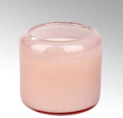 Lambert - Duftkerze - Emanuelle Im Glas - koralle - H 10,5 x10,5c m - Duft Sandelholz&Jasmin- 1 Stück