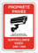 AUA SIGNALETIQUE - Autocollant Propriété privée sous surveillance vidéo 24H /24-75x105 mm, Vinyl adhésif