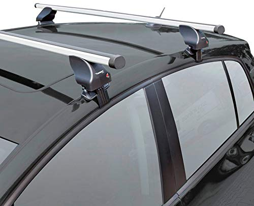 Dachträgersatz Twinny Load Aluminium A57 kompatibel mit Ford Focus IV HB 5-türer 2018- & Renault Captur 2013-